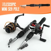 1 6 meter telescopic fishing rod with baitcasting handle carbon fiber hard rod