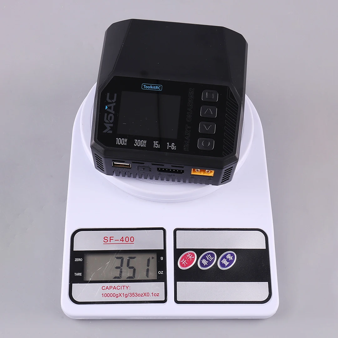 ToolkitRC M6AC Smart Lipo Зарядное устройство Разрядник переменного тока 120 Вт DC300W MAX30A для 1-6S