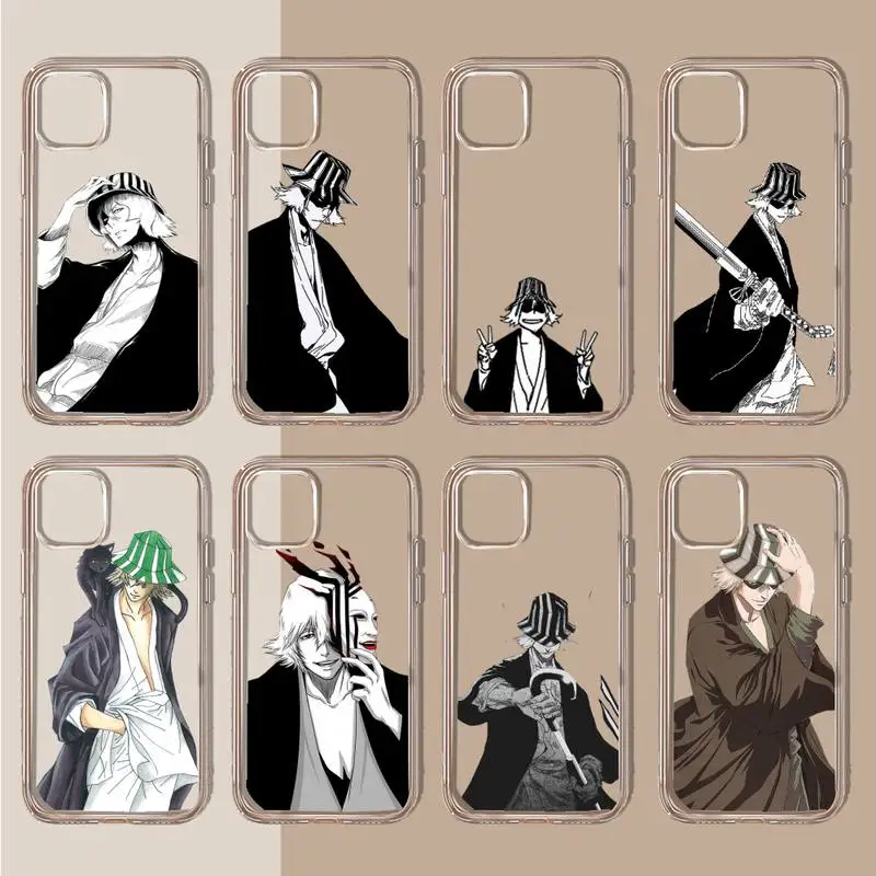 

Kisuke Urahara Bleach anime manga Phone Case Transparent soft For iphone 11 13 12 14 x xs xr pro max mini plus