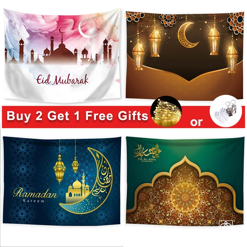 

Islamic Ramadan Blue Decorative Tapestry Suitable for Holiday party Dining Room Bedroom Wall Decoration Aesthetics Home Decor