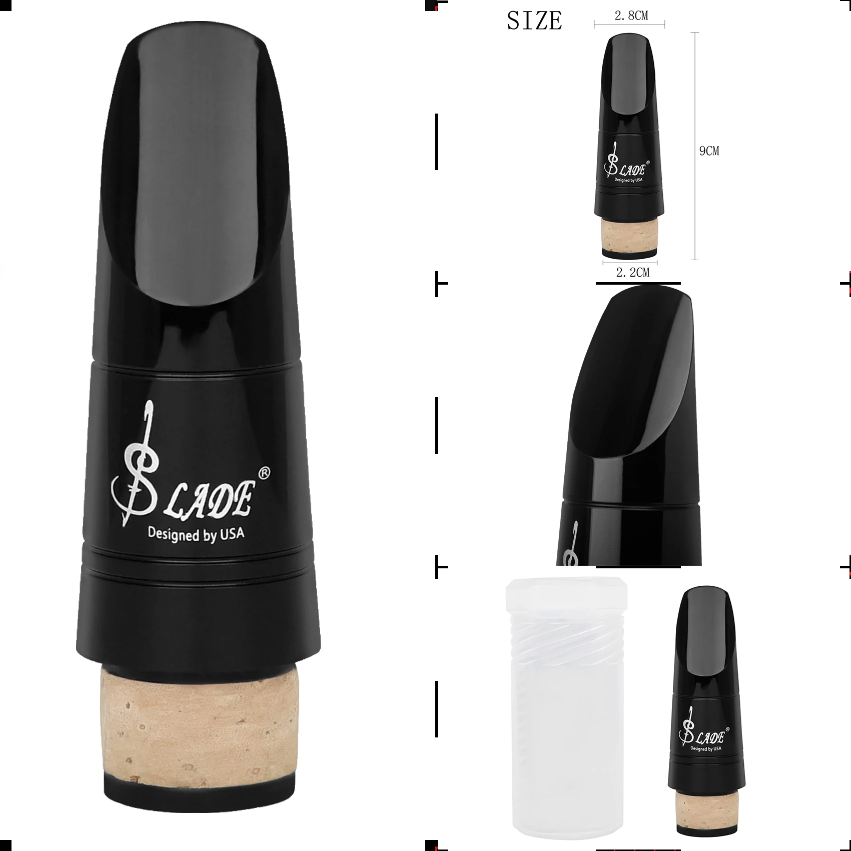 Аксессуар Для Мундштука Кларнета Slade Высококачественный Черный Абс-пластик