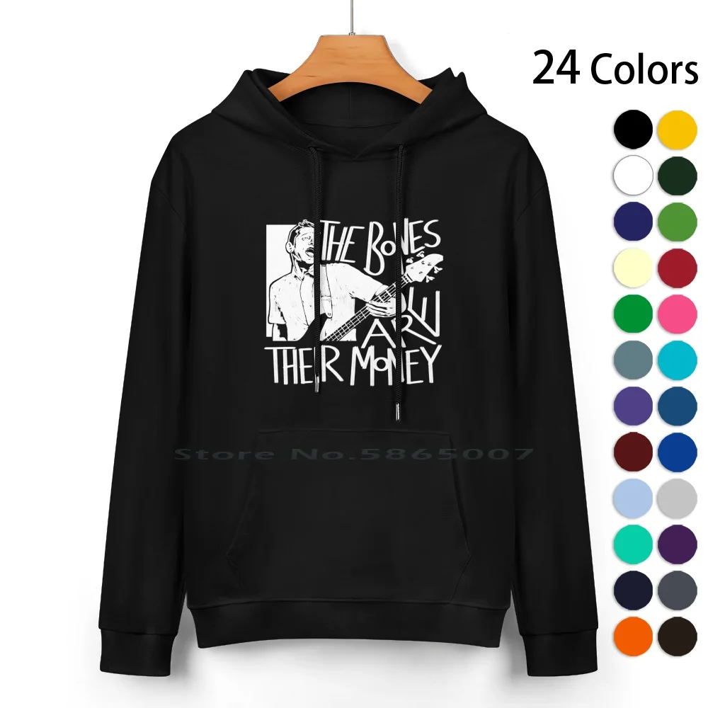 Свитер с капюшоном из чистого хлопка The Bones Are My Money 24 цвета