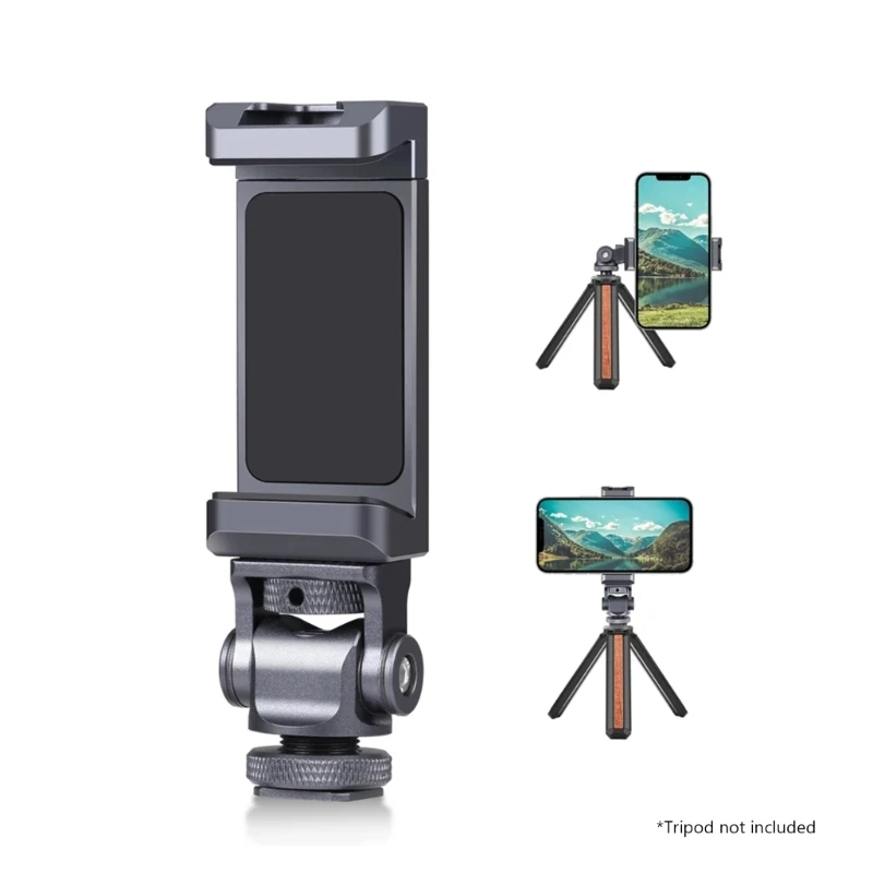 Universal 360 Degree Rotation Mini Lightweight Phone Clip 1/4 Screw Phone Holder