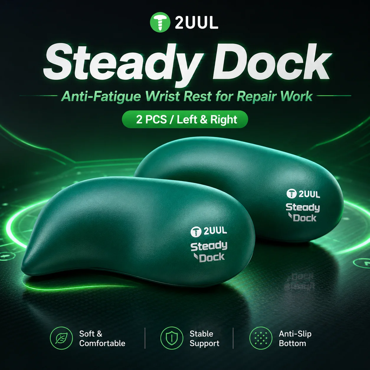 Фото 2UUL DK01 Steady Dock: Силиконовая подставка для запястий с защитой от усталости, антивибрационная опорная чаша для ремонта электроники и пайки №1