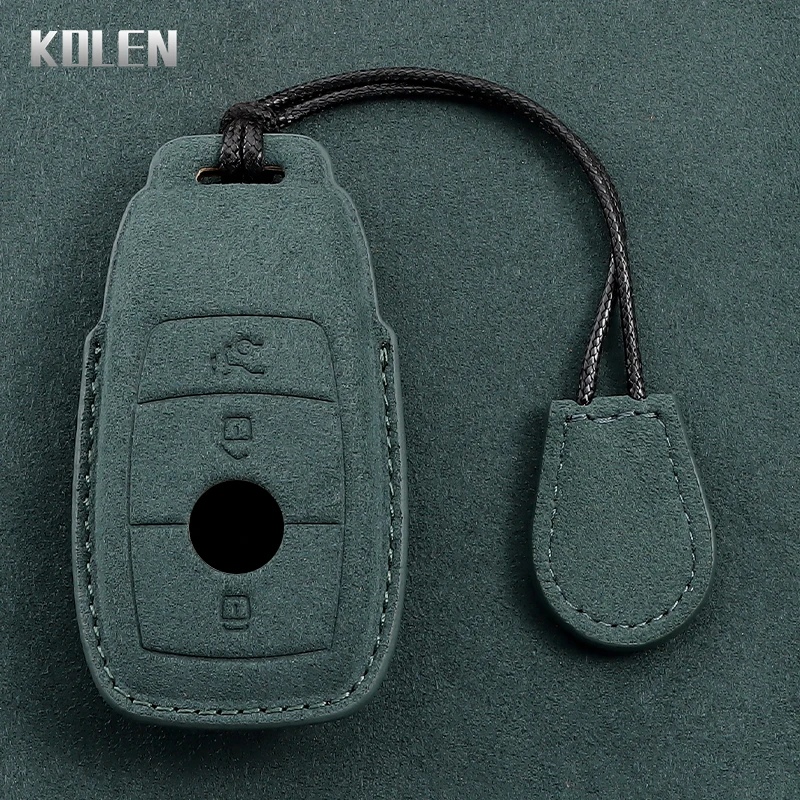 

Кожаный Чехол Для Ключей Для Mercedes Benz A C E S G Class GLC CLE CLA GLB GLS W177 W205 W213 W222 X167 AMG - Чехол Для Автом...