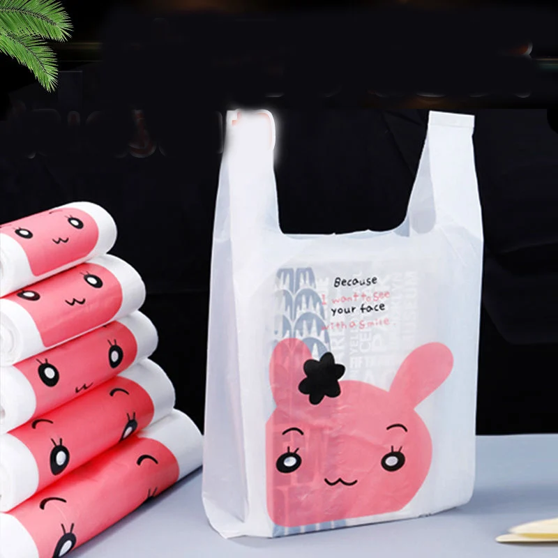 50 Pcs plastic Bag Cute Tote Bag Convenience Storeb Cartoon Gift with Bag  Gift Bag Bundle Retail Bags Shopping Bags with Handles|Gift Bags & Wrapping  Supplies| - AliExpress