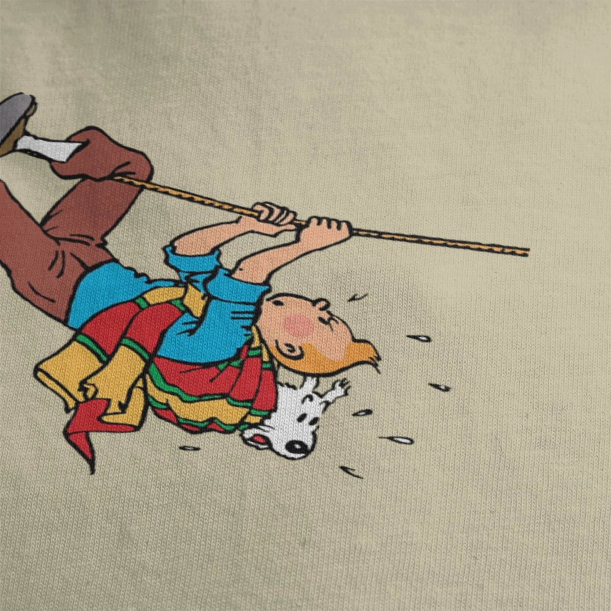 Фото Модная футболка Kuifje с веревкой Klimbing, дизайнерская хлопковая рубашка с рисунком Гастон лагвафе, Мужская футболка унисекс, размер больше, для ... №3