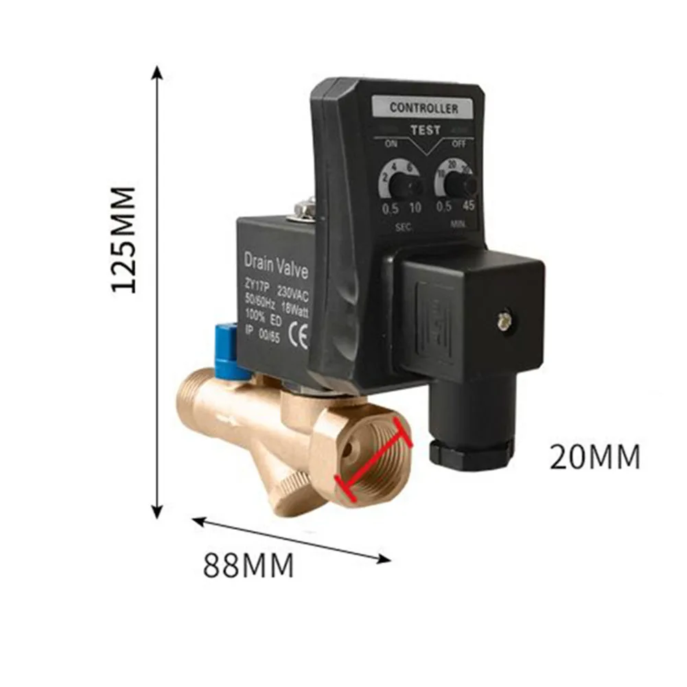 G1/2 внутренняя резьба электронный сливной клапан 220 В воздушный компрессор фильтр