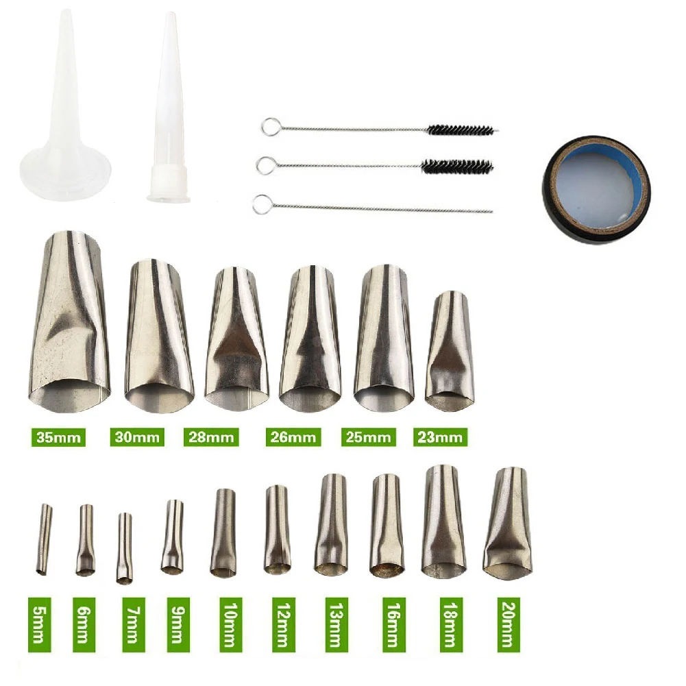 

16pcs Caulk Nozzle Applicator Attachments Brush Countertops Finishing Glue Nozzle Hand Tools Tape New Practical