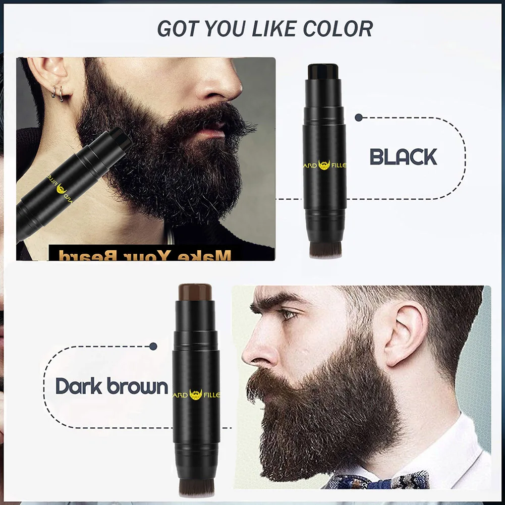 

Men Beard Thickening Brush Waterproof Beard Contouring Stick Sweat Proof Moustache Coloring Pen Durable for Beauty Products