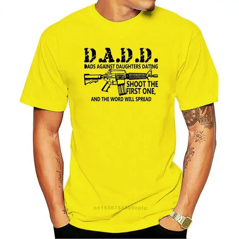 

New DADD Dad Againts Daughters T-Shirt White Regular 100% Cotton 2018 Fashion Brand Men Tops StreetWear T-shirt Solid Color