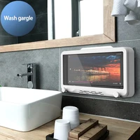 washing room phone holder waterproof phone case 360 rotation stand box anti fog touch screen phone shell shower storage case