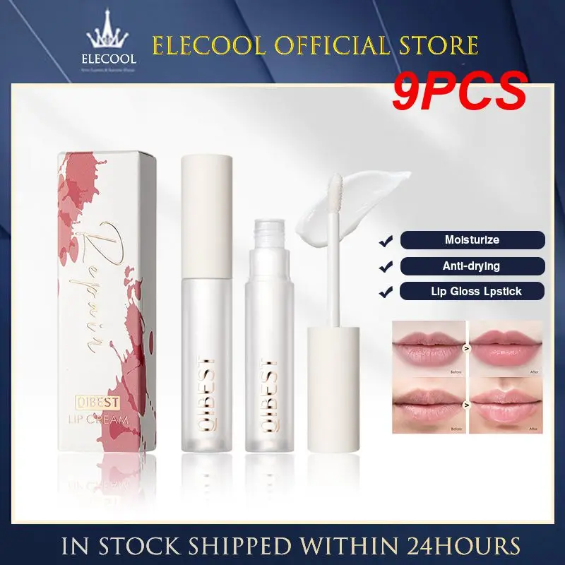 

9PCS Qibest Shea Butter Lip Primer Moisturizing Anti-drying Repairing Matte Lip Cream Brighten Smooth Nourishing Lip Skin Care