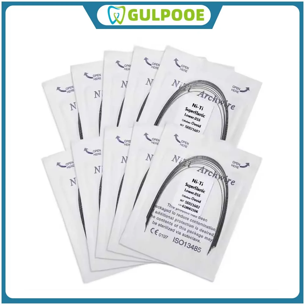 Ортодонтические скобки gulpooe10 шт./упаковка сверхэластичные круглые прямоугольные