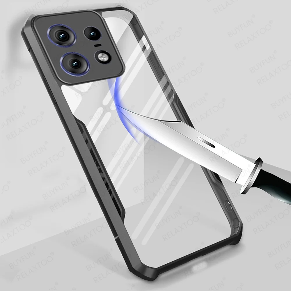 Чехол для Motorola Edge 50 Pro акриловая прозрачная задняя крышка Moto Rola Edge50Pro Edge50