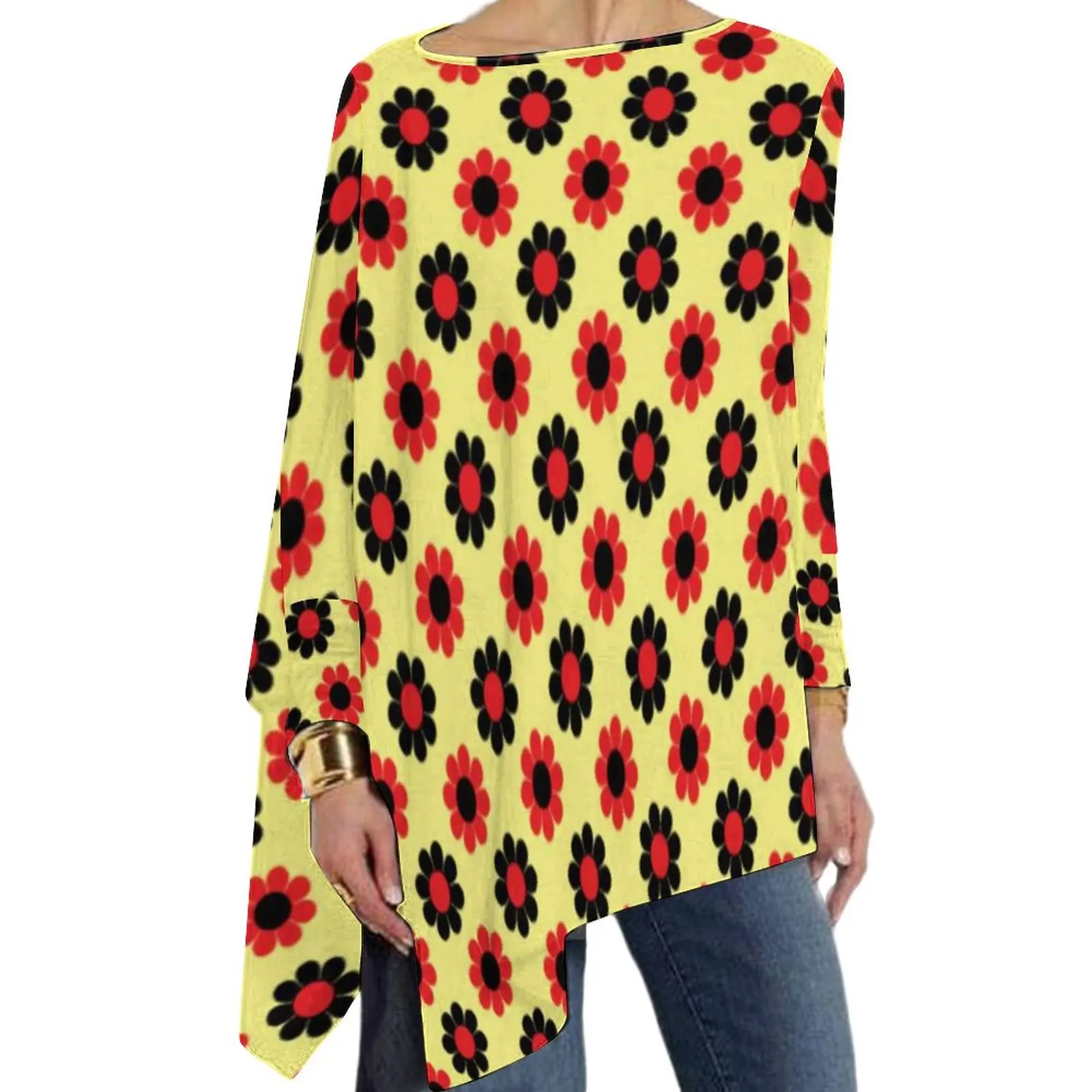 

Футболка женская с длинным рукавом, в стиле ретро