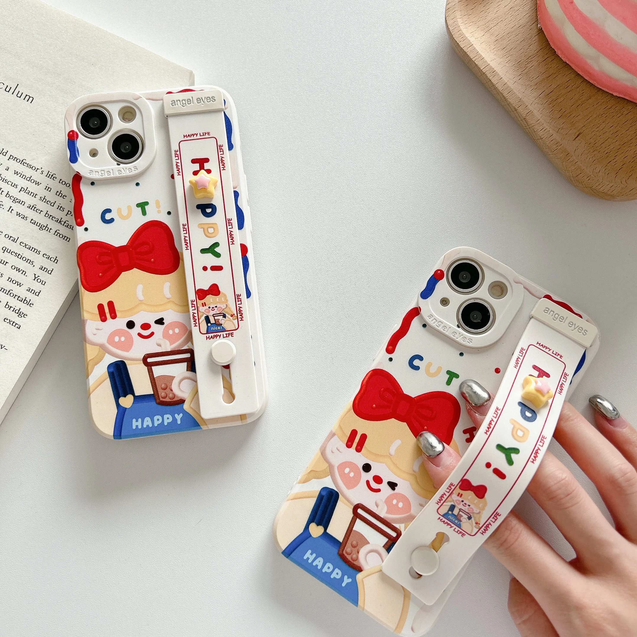 

Силиконовый чехол для iPhone 14 13 12 11Pro Max, с 3D ремешком на запястье