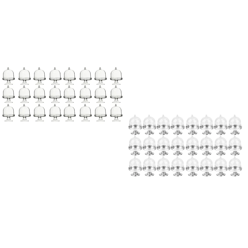 

24Pcs Mini Cake Stand Dessert Cup Cake Tray Candy Boxes Mini Cookie Container Candy Holder Tray Candy Display Plate