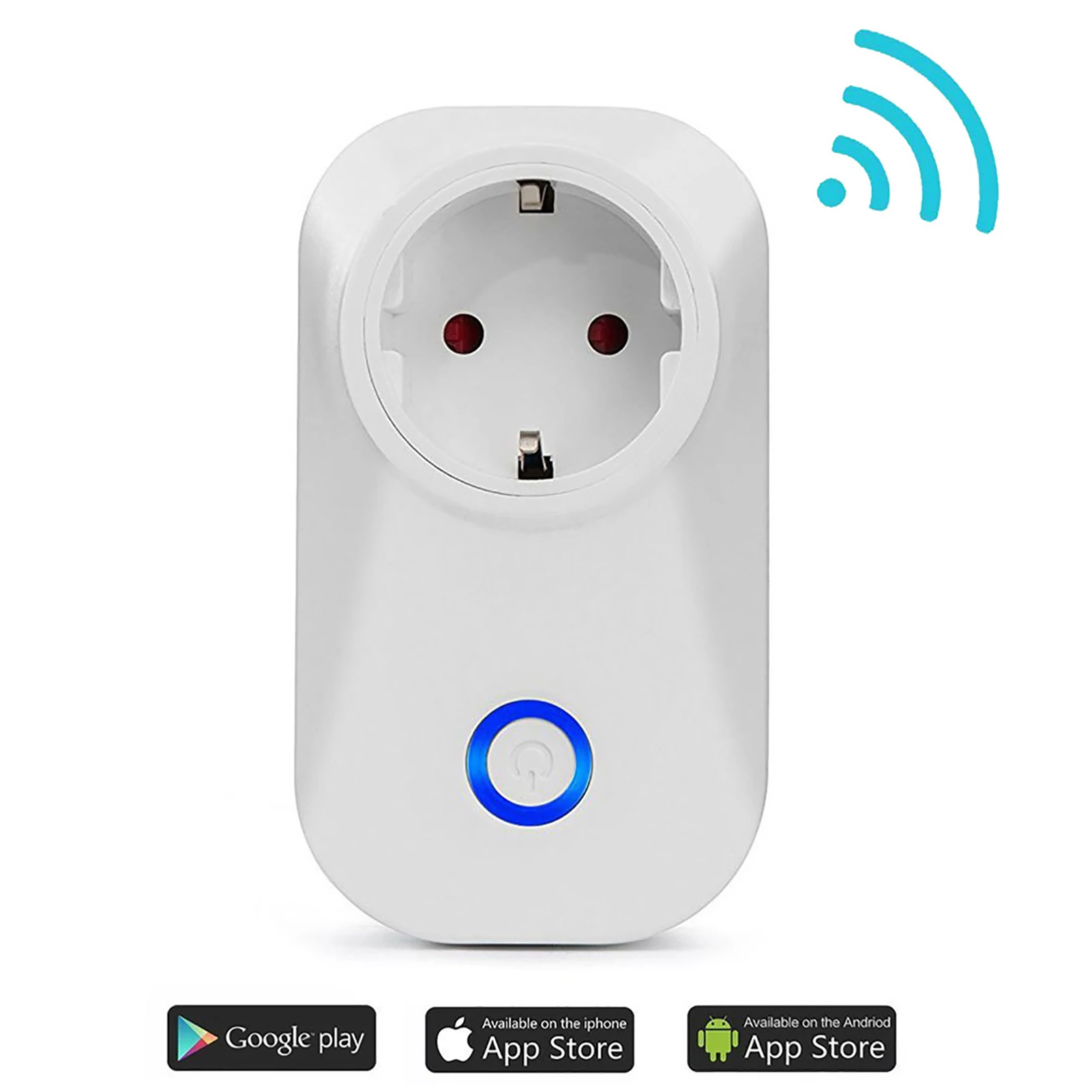 

WiFi Smart Plug EU 10A Smart Socket Switch Support Alexa Voice Control Timer Plug APP Remote Control Real-time Power Monitoring
