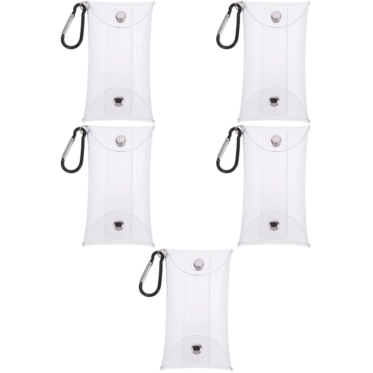 

5 Pieces Coin Bag Transparent Purse Child Pocket Organizer Pouch Keys Storage Pvc Girls