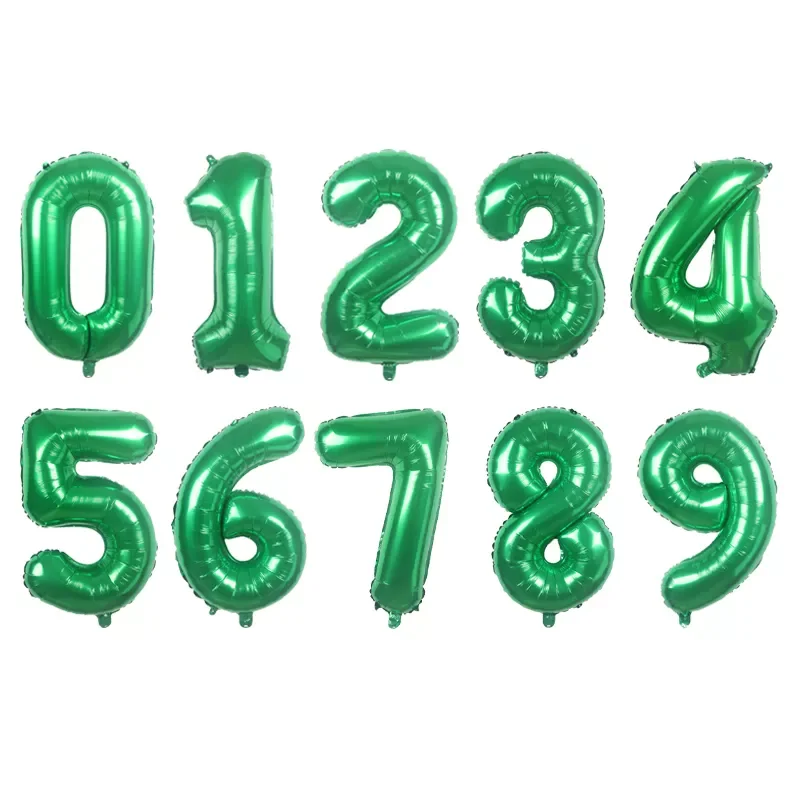 

inch green digital balloon theme party decoration balloons
