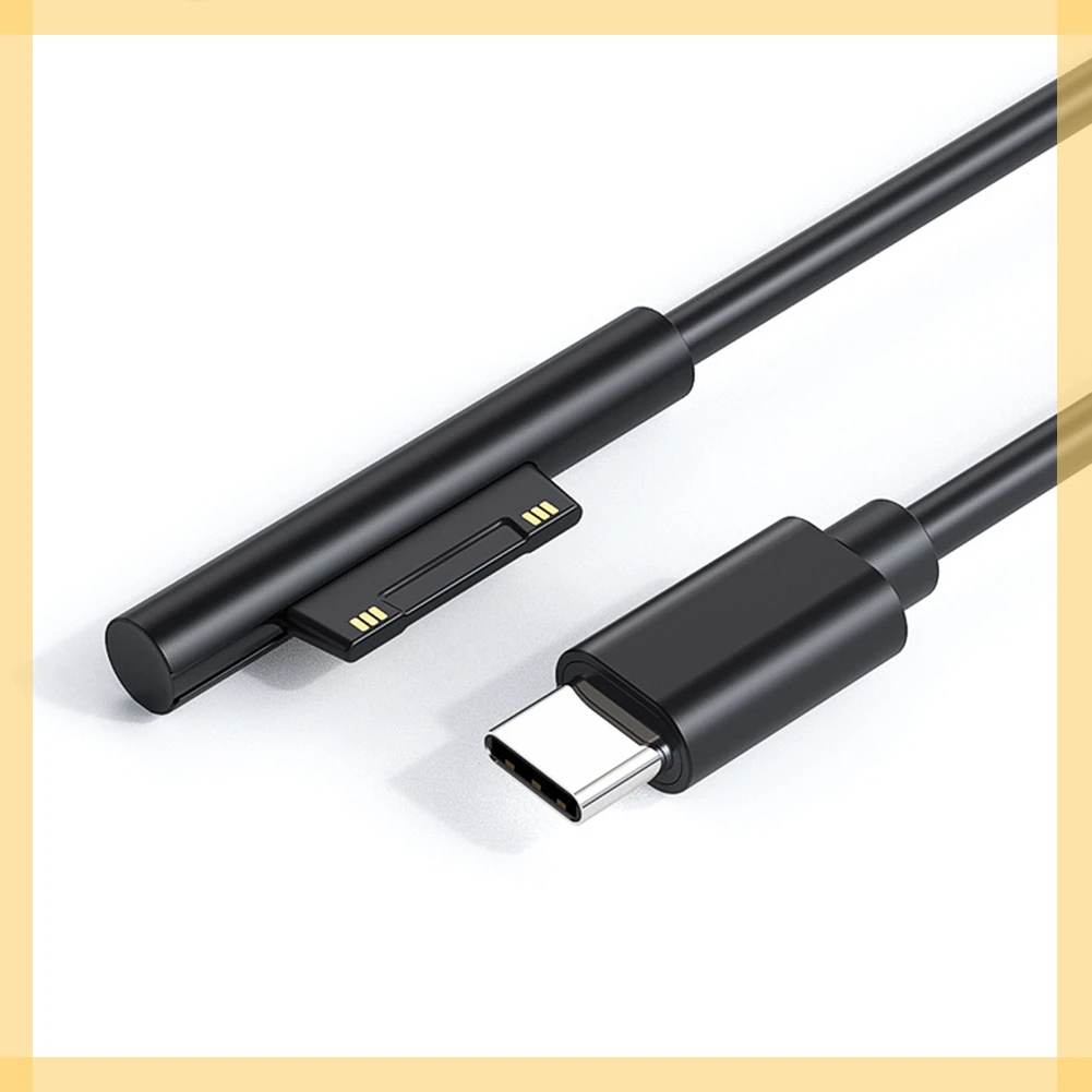 

USB Type C Power Supply Charger Adapter 65W 15V 3A PD Fast Charging Cable for Microsoft Surface Pro 7/6/5/4/3 Book/Book 2