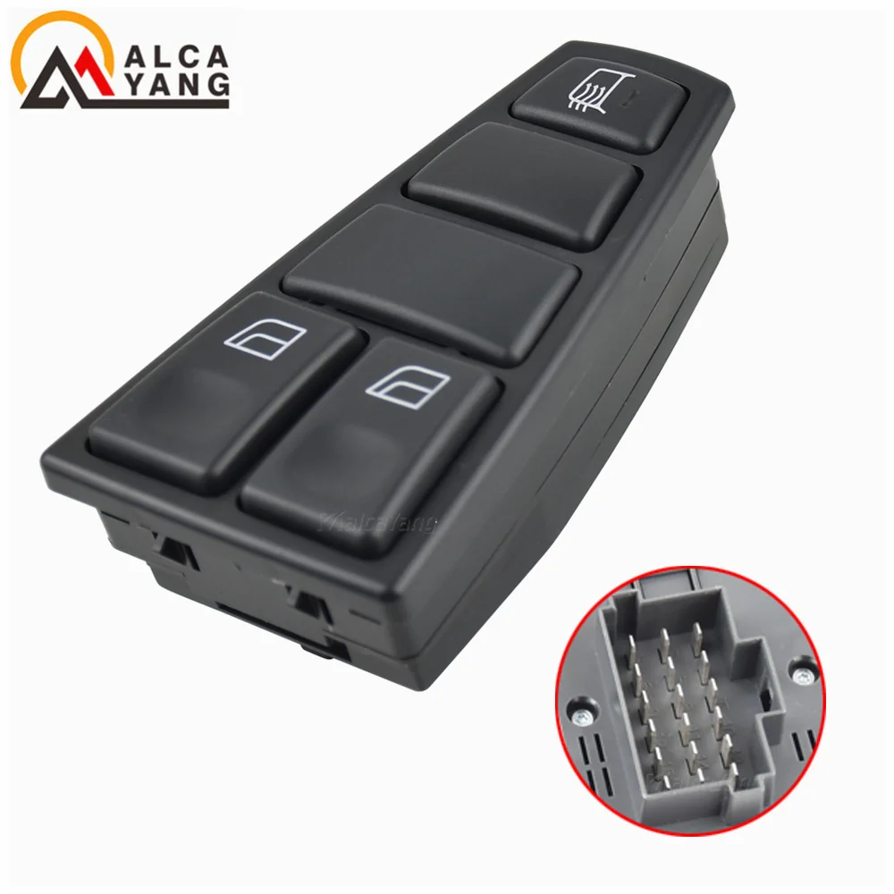 20752918   Кнопка управления переключателем стеклоподъемника со стороны пассажира для грузовика Volvo FH12 FM VNL 20953592 20752919 21543901 20752913