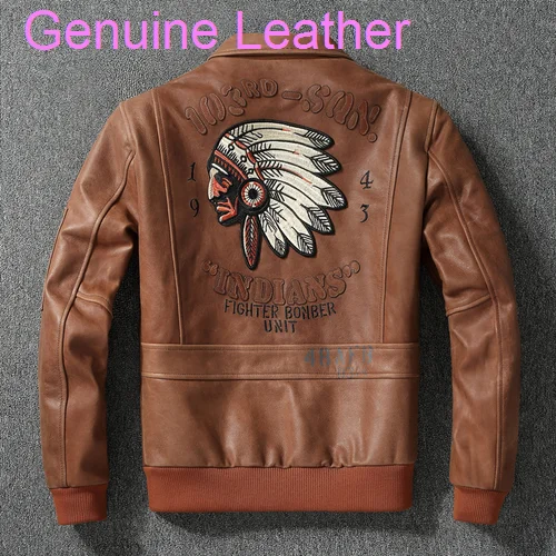 

Leather A2 Flight Genuine Jacket Oil Waxed Jackets Cowhide Men Aviator Clothing Coat Motorcyle Biker Colthes Autumn Asian Size