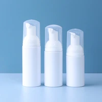 10pcsx 30ml 50ml 80ml travel refillable facial cleanser pet white liquid soap foam bottle with white foamer pump