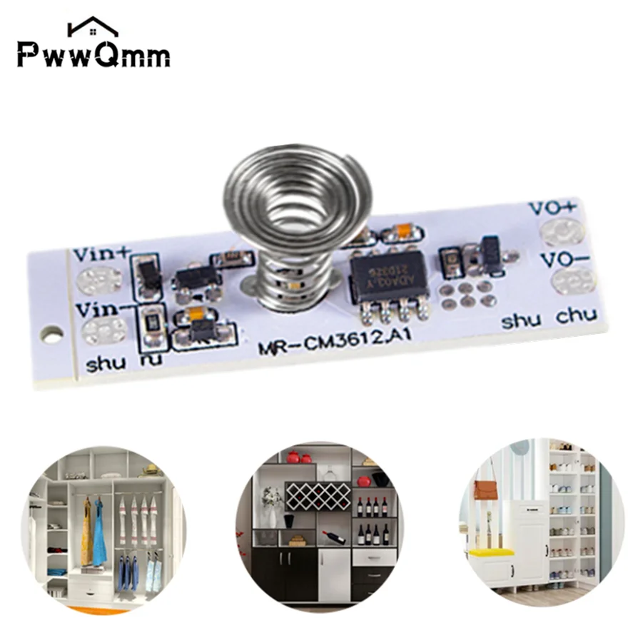 Capacitive Touch Sensor Switch DC12V 24V Coil Spring LED Dimmer On Off Light Switch Module 36W 3A for Smart Home LED Light Strip