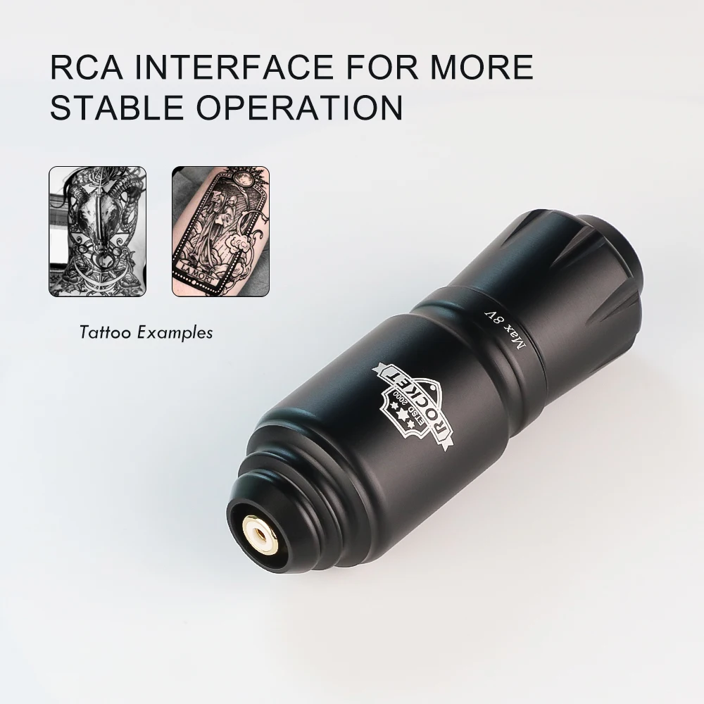 Мини-машинка для татуировки Rocket 8 В 9000 об/мин мощный мотор роторная ручка