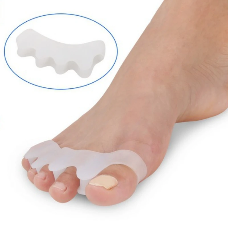 

2pcs=1pair New Protective Toes Separator Suitable Bunion Corrector Material Soft Gel Straightener Spacers Stretchers Care Tool