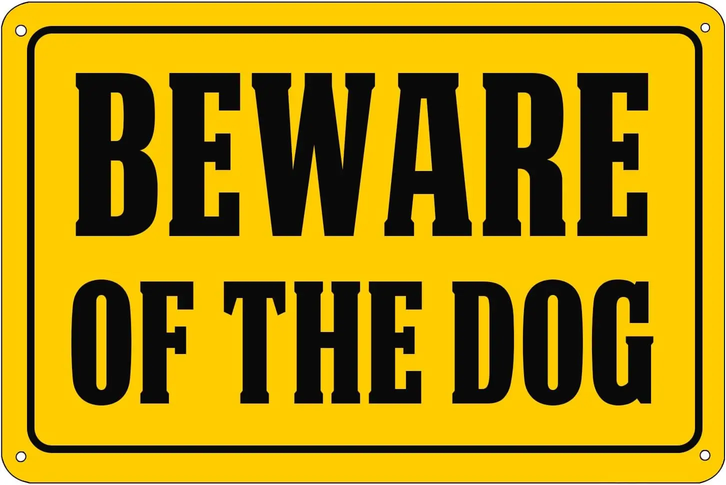 Bewre o Dog Unny Metl Sgn Wrnng Sgns или Ence Lwn Grden Yrd 8x12 nch