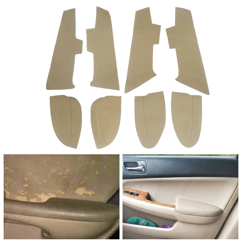 

4pcs Car Microfiber Leather Interior Door Armrest Panel Cover Protective Trim For Honda Accord 7th Gen 2003 2004 2005 2006 2007