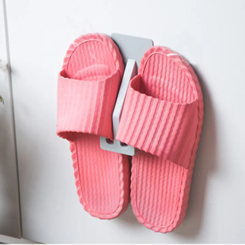 Wall-mounted Paste Shoe Rack Home Storage Wall Slippers Shelf Shoes Storage Rack Holder Organizer for Bathroom Door Entrance