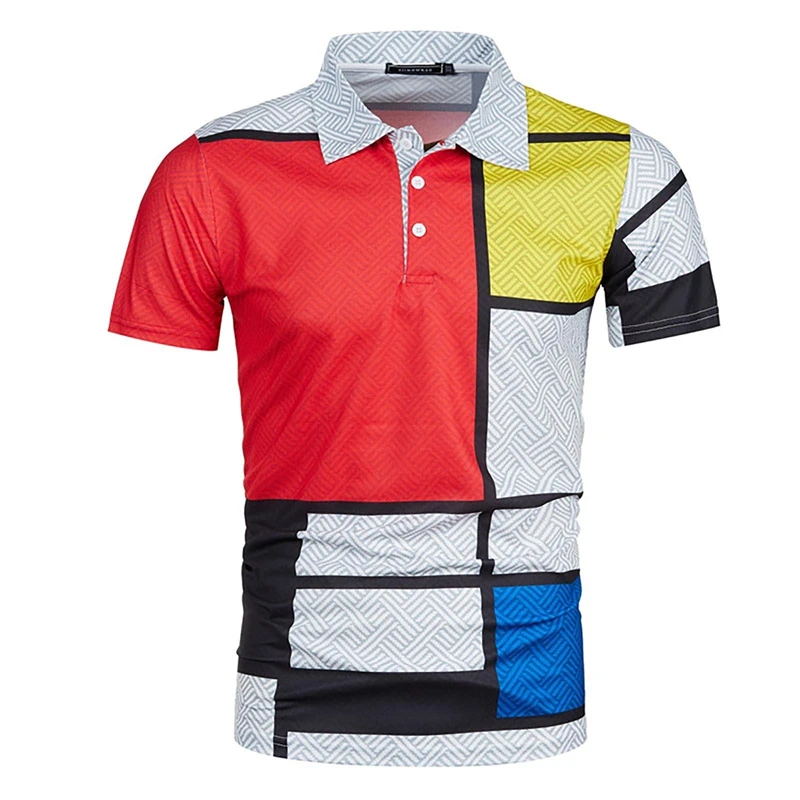 Мужская спортивная футболка Polo из полиэстера