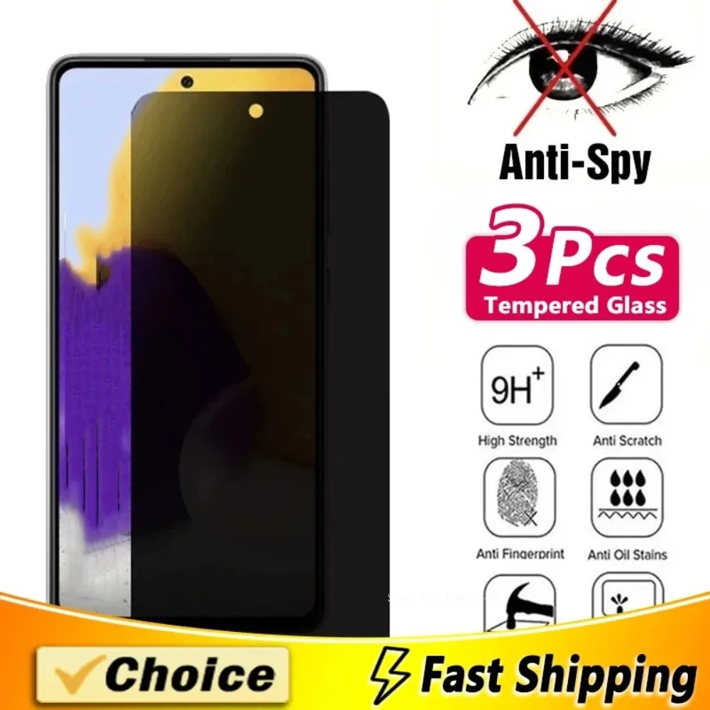 Фото 3 шт. Защитные пленки для экрана для OPPO A79 A83 A85 Power Anti-Spy Protective for OPPO A91 92S 98(5G) 94 96 97 закаленное стекло №1