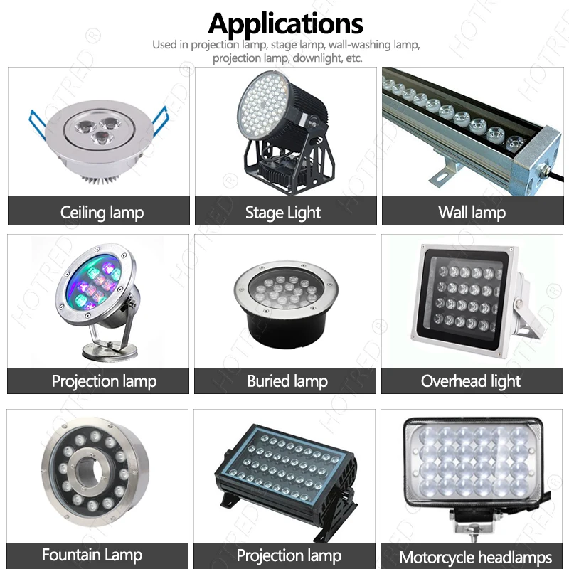 Светодиодные линзы для 5050 CREE XML RGBW T6 XML2 XHP50 Chip 3 10 30 60 градусов оптический