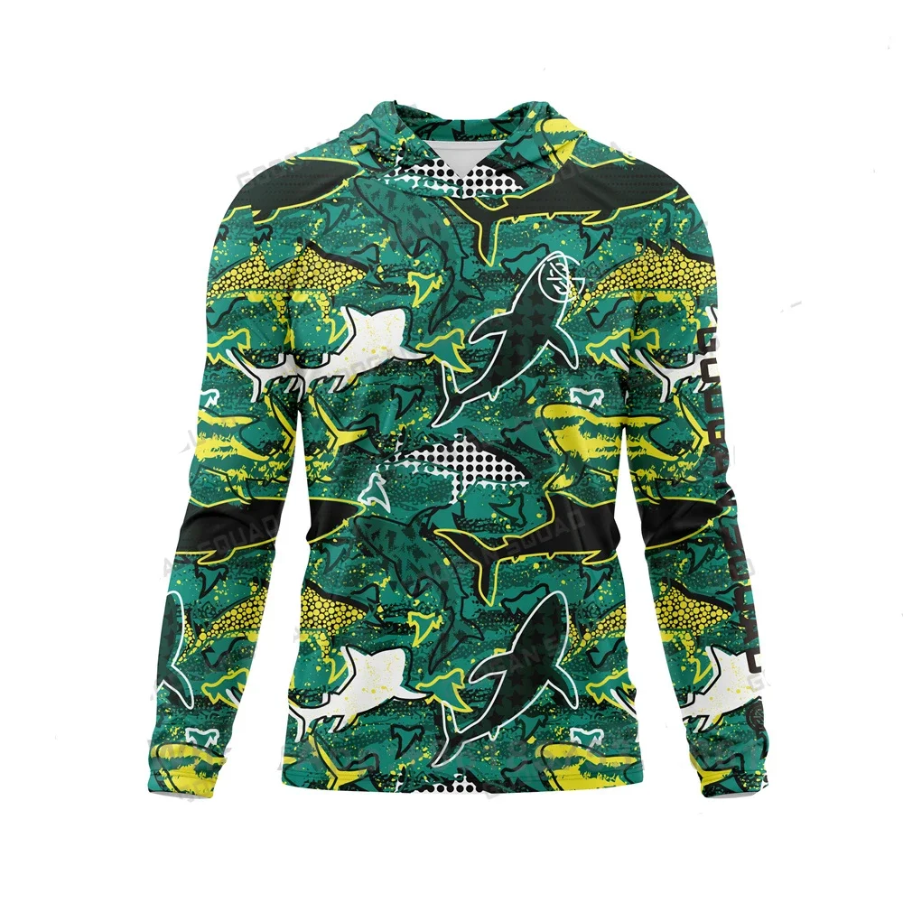 Мужская рубашка для рыбалки Squad Upf 50 охлаждающая толстовка с капюшоном