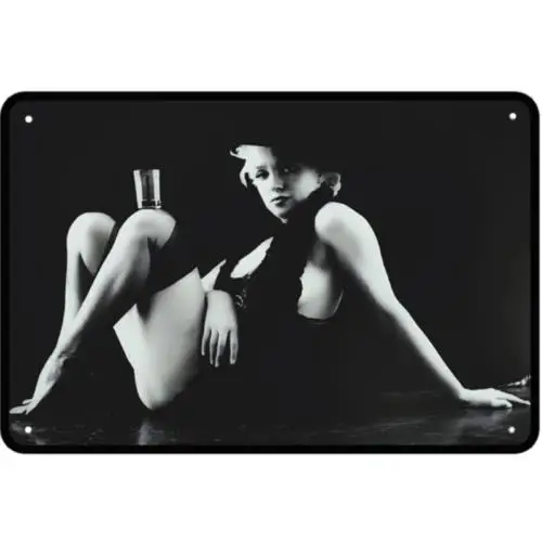 Винтажный Pinup Metal Sign The Black Session Pin Up