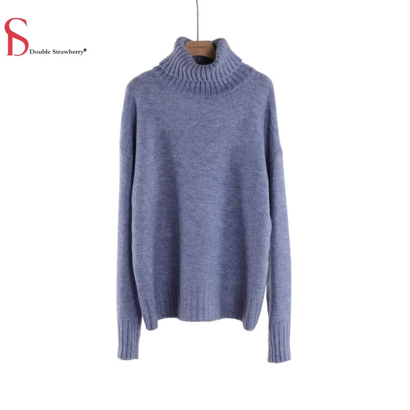 

Collar High Sweater Women's Spring and Autumn New Loose Slouchy Pullover Knitwear Fashion Loose Slim Undercoat