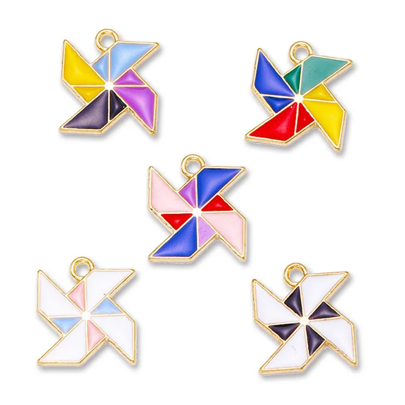 Модные Разноцветные Подвески в виде ветряной мельницы из сплава с эмалью женские