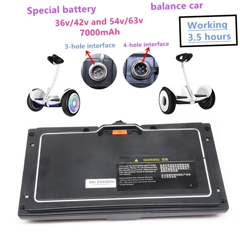

Original Scooter 36V / 54V Battery pack ForXiao Mi Battery of No.9 balance car 36V 7000mAh lithium battery Working 3-5 hours