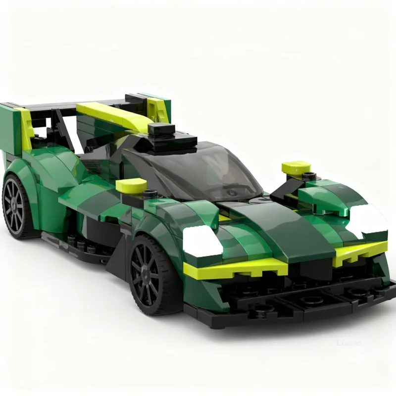 Фото 297 деталей MOC City Champions Aston Martin Valkyrie LM WEC, модель для сборки, строительные блоки, конструктор, рождественский подарок, DIY, творческий набор №2