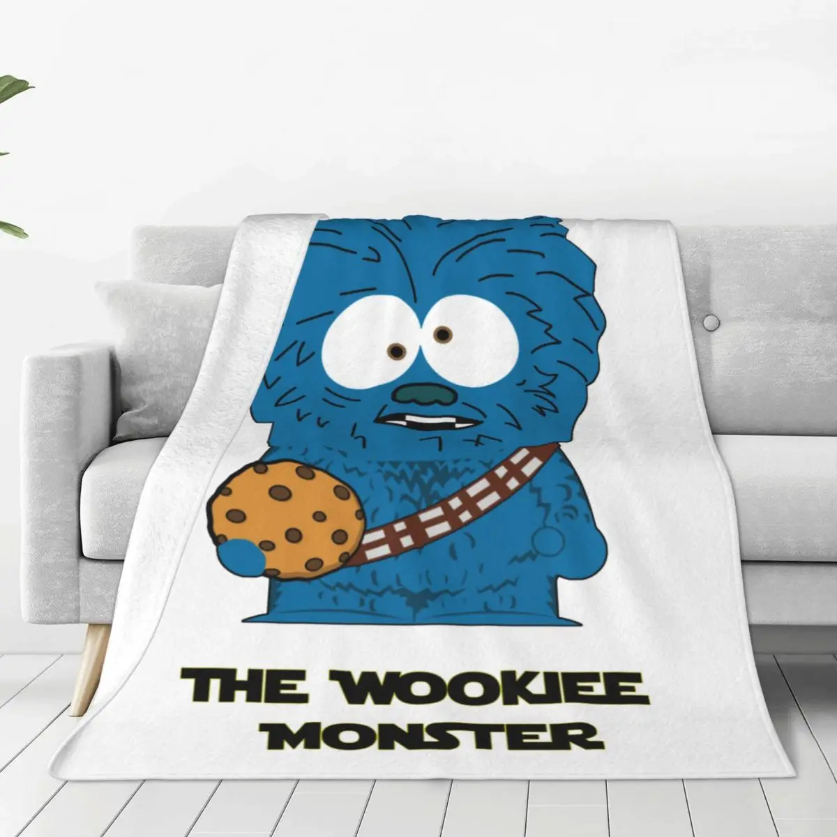 Одеяла The Wookiee Monster Улица Сезам Cookie фланелевое дышащее одеяло для кресла