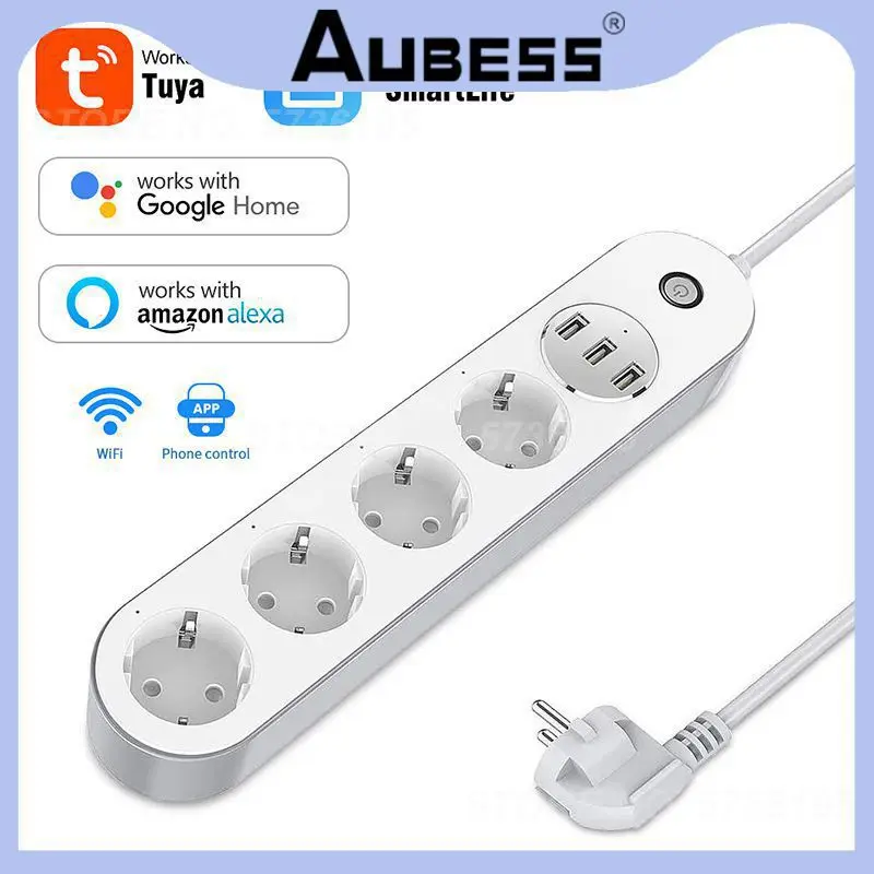 

Смарт-розетка с Usb-портом, 4 евророзетки, Wi-Fi
