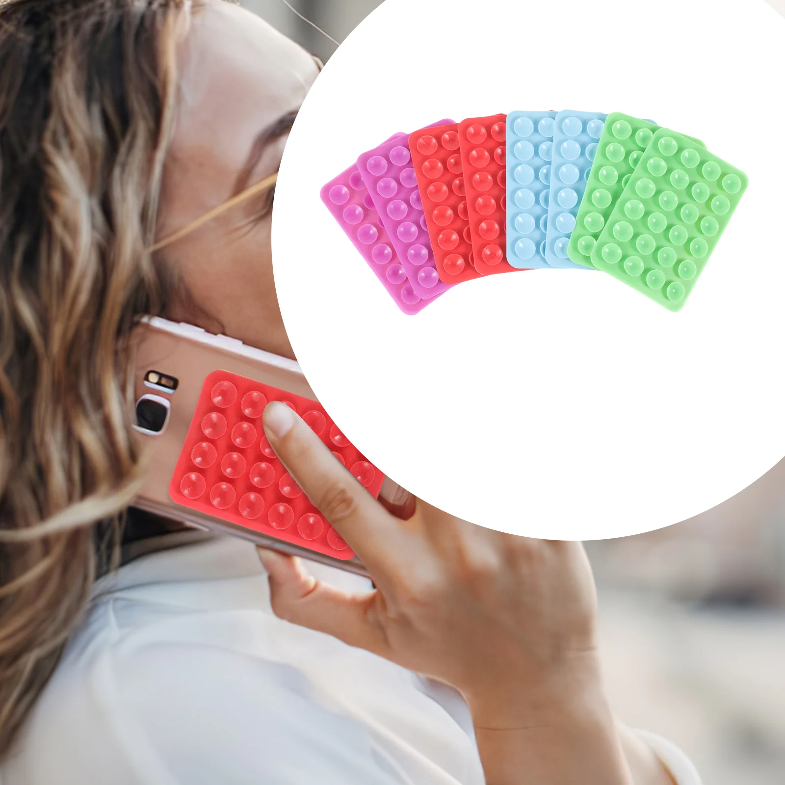 

8Pcs Suction Cup Phone Case Phone Mount Suction Cup Silicone Suction Cellphone Case Adhesive Mount