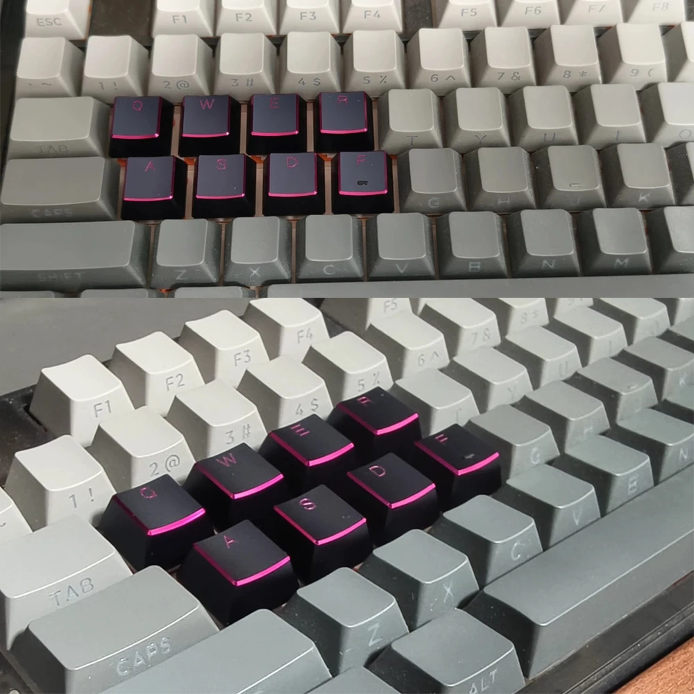 1U металлические клавиши на клавиатуру XDA CNC с подсветкой направление отходов QWERASDF
