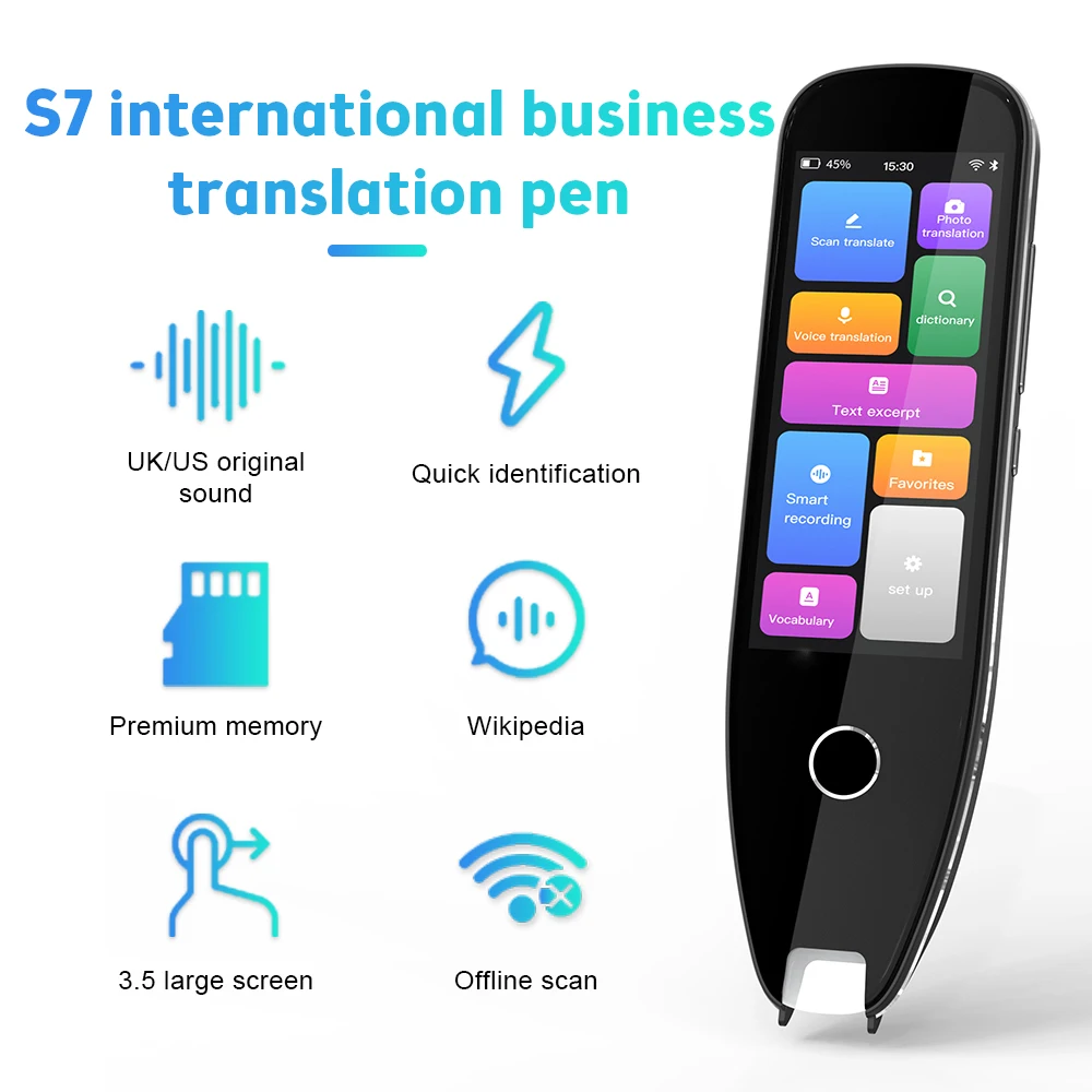 Smart Voice Photo Scan Translator Pen Multifunction Offline Translation Real Time Language Translator Business Travel Abroad