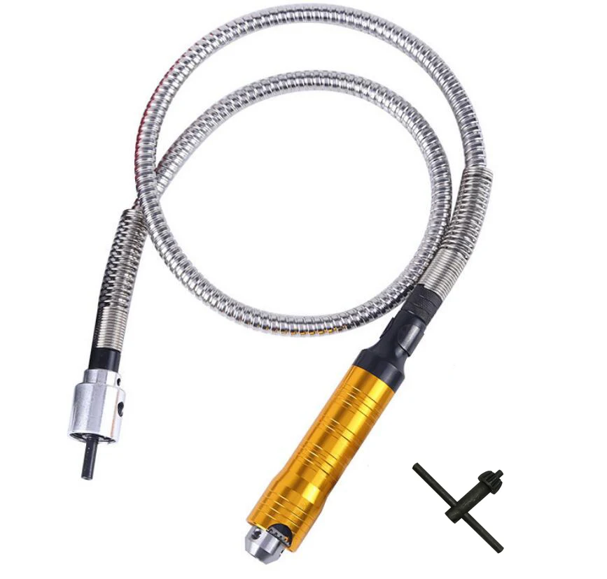 Flexible Shaft Tube Extension with 0.3-6.5mm Drill Chuck for Dremel Die Grinder Hand Drill Electric Rotary Tools
